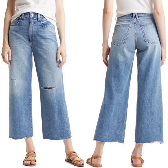 SLVRLAKE Grace Crop Rockaway High Rise Wide Leg Jeans Women’s Size 29 - Picture 1 of 9